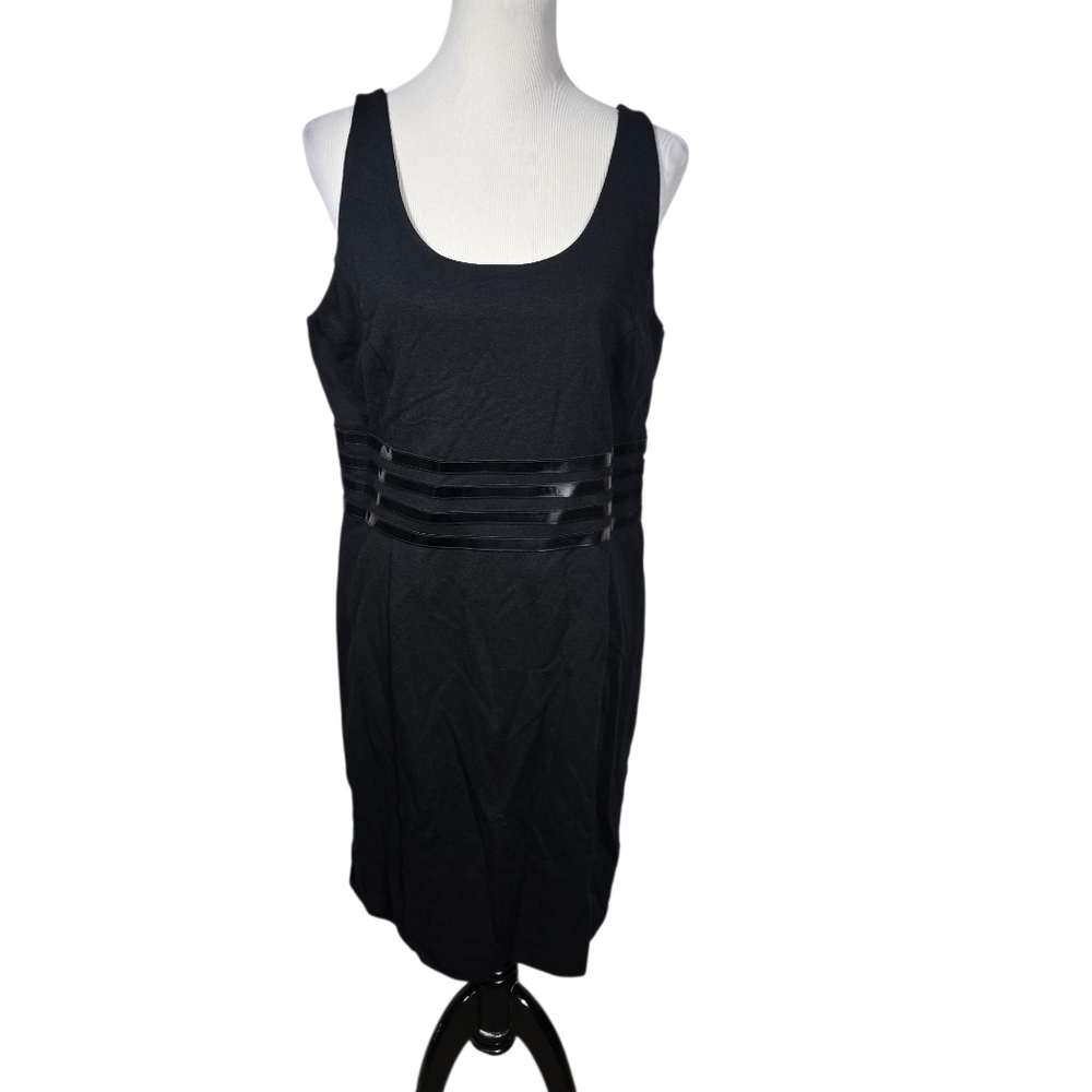 MICHAEL Michael Kors Size 14 Black Sheath Mini Knee Length Dress